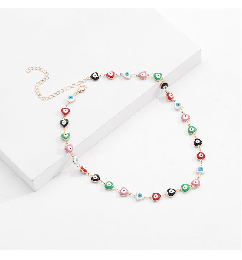 Young Girls Simple Color Eyes Love Rhombus Necklace Bracelet Anklet