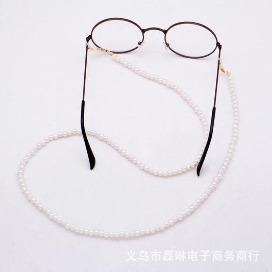 Temperament style female workers wear color bead glasses hanging chain glasses rope sunglasses fashion anti-lost chain