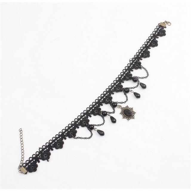 Exaggerated Lace Necklace Explosive Style Handmade Lace Necklace Tassel Pendant Clavicle Chain Female