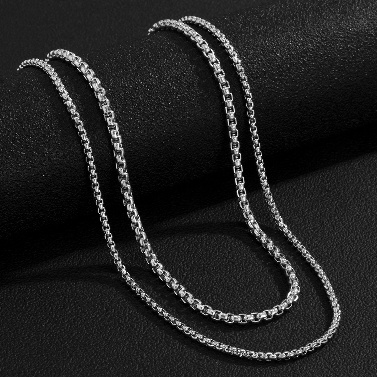 Jewelry Fashion Street Shot Metal Chain Men's Necklace Trend Simple Geometric Necklace Set