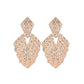 Jewelry Irregular Metal Texture Frosted Leaf Earrings Personalized Wheat Ear Pattern Earrings