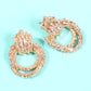 E786 Geometric Alloy Diamond Stud Earrings Street Shooting Same Style Alloy Double Ring Earrings Earrings Female