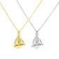18 Years Jewelry Fashion Simple Sailboat Necklace Sailboat Shape Pendant Electroplated Gold and Silver