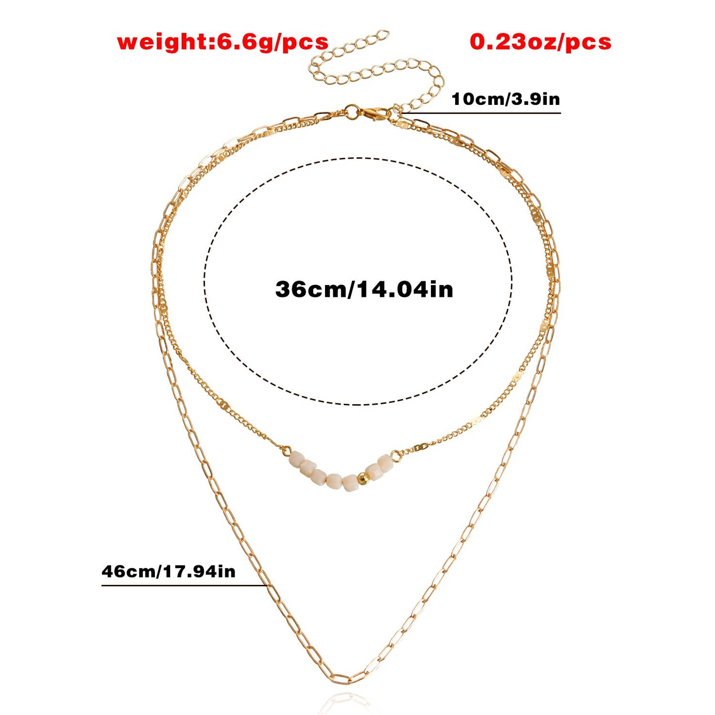 Jewelry Fashion Double Layer Necklace Sweater Chain Women's Trendy Cool Indifferent Niche Versatile Design Sense Necklace