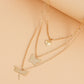 Fashion Jewelry Temperament Butterfly Dragonfly Combination Multilayer Necklace Niche Design Love Pendant Clavicle Chain Female