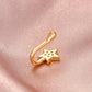 The same copper-inlaid zircon star fake nose nail exaggerated simple U-shaped non-perforated nose clip puncture jewelry female