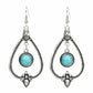 Bohemian turquoise geometric earrings ethnic retro hollow water drop earrings palace women