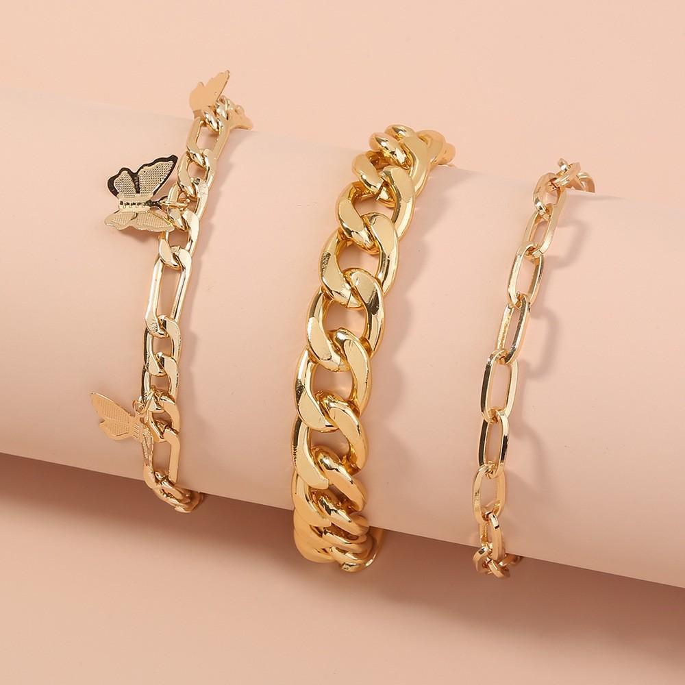 Simple Chain Bracelet Fashion Mix and Match Butterfly Bracelet Hand Decoration Stacking Combination