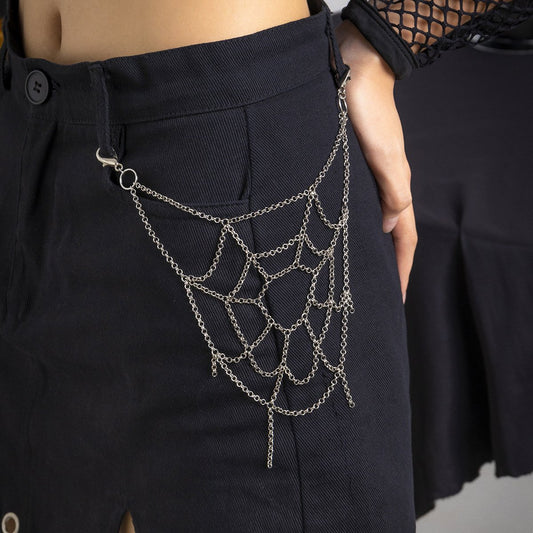 Jewelry Gothic Punk Spider Web Pants Chains Sweet Cool Babes Chains Body Clothing Chains