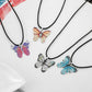 Creative Personality Necklace Painted Butterfly Plating Leaf Jewelry