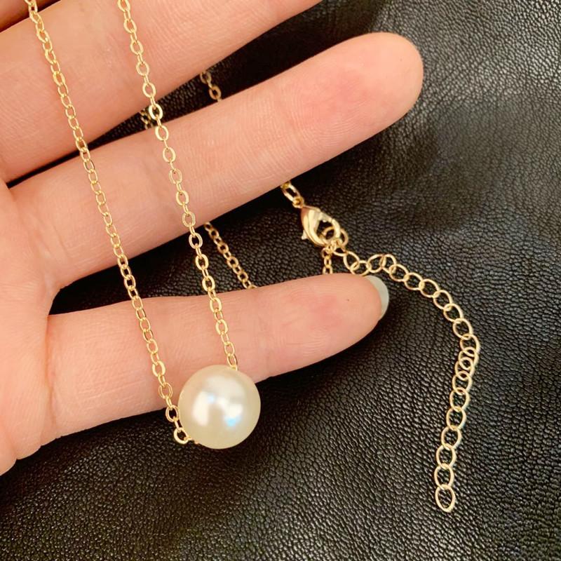 Fashion Jewelry Simple Sexy Business Single Layer Necklace Pearl Clavicle Chain Necklace Women