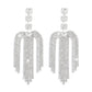 E1277 Jewelry Night Super Flash Rhinestone Earrings Exaggerated Geometric U-shaped Ladies Long Earrings