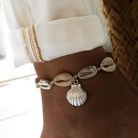 Accessories Shell Scallop Anklet Women's Retro Beach Personalized Footwear