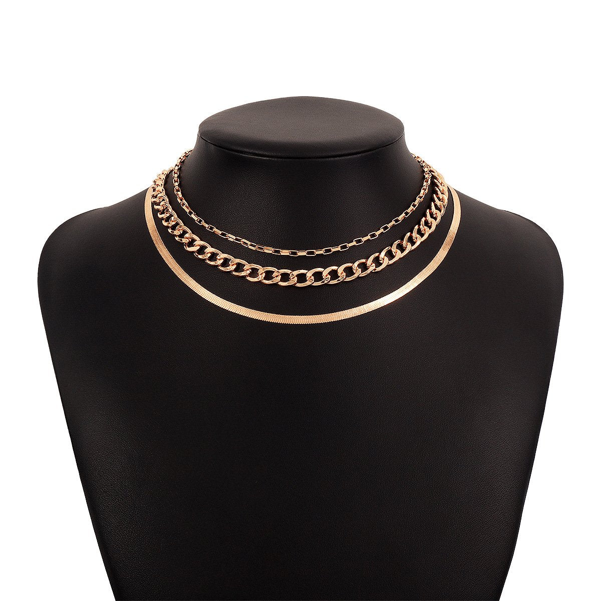 N123 Jewelry Simple Metal Retro Chain Necklace Fashion Creative Snake Bone Chain Necklace