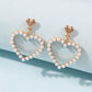 E8469 Love Pearl Earrings Women's Fashion Diamond Earrings Temperament Earrings Personality Atmospheric Earrings