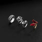 Jewelry Punk Hip-Hop Metal Skull Men's Ring Vintage Diamond Butterfly Ring Hand Jewelry