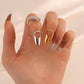 ins metal geometric nail set fashion niche nail ring fingertip decoration simple armor jewelry tide