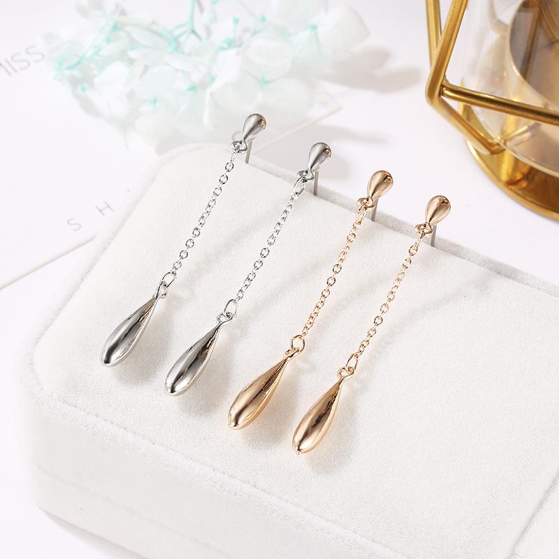 Creative Simple Water Drop Earrings Long Personality Tassel Earrings Streamlined Earrings Female Gifts