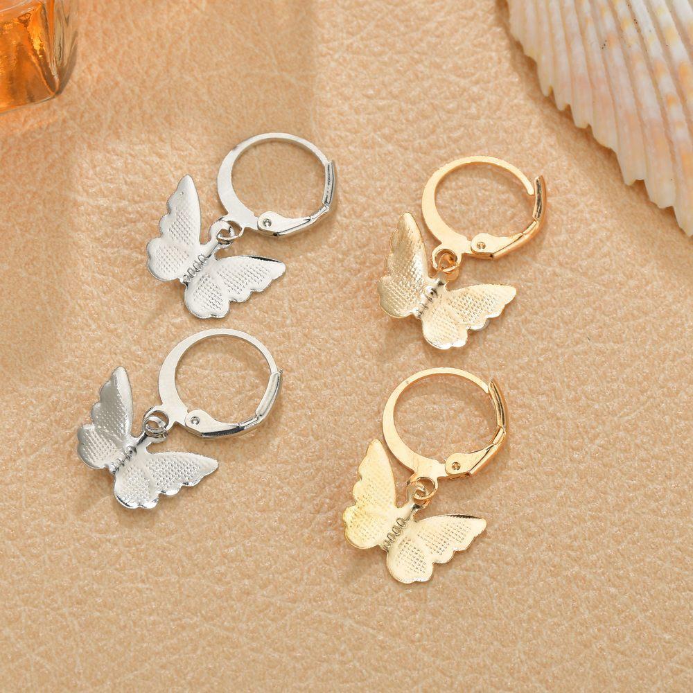 Fashion Earrings Sweet Frosted Butterfly Earrings Earrings Earrings Female Simple Small Fresh Earrings