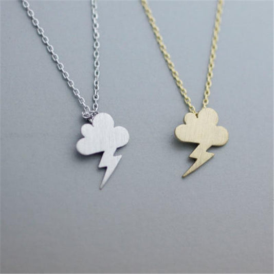 Fashion Jewelry Personality Versatile Ladies Small Fresh Necklace Jewelry Cloud Lightning Dark Cloud Necklace