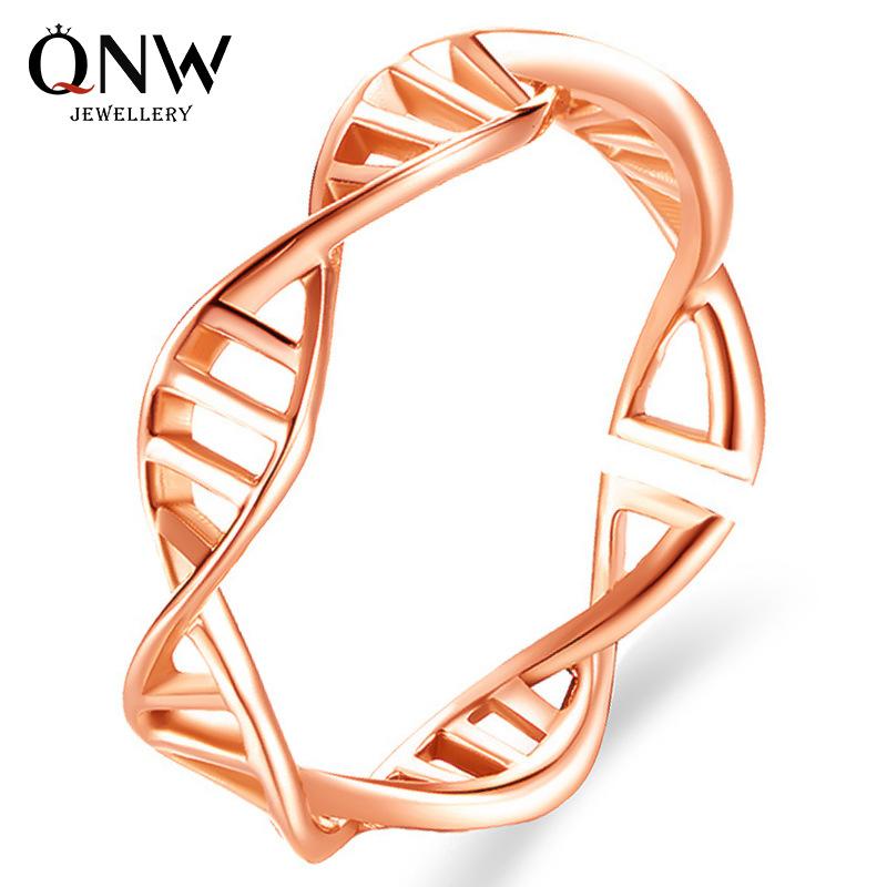 Hand Jewelry Cross Stripes Rose Gold Women's Ring Fashion Rhombus Fishbone Opening Versatile Ring