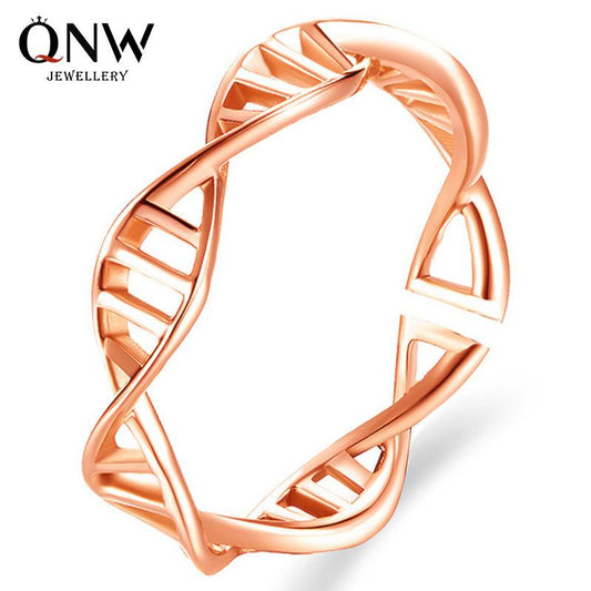 Hand Jewelry Cross Stripes Rose Gold Women's Ring Fashion Rhombus Fishbone Opening Versatile Ring