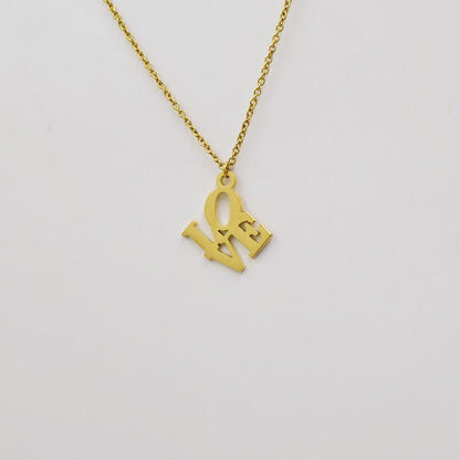 Personality Love Necklace Creative Alphabet Necklace Female Fashion Temperament Versatile Necklace