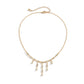 Jewelry Temperament Versatile Geometric Chain Necklace Simple Imitation Crystal Tassel Pendant Necklace Women