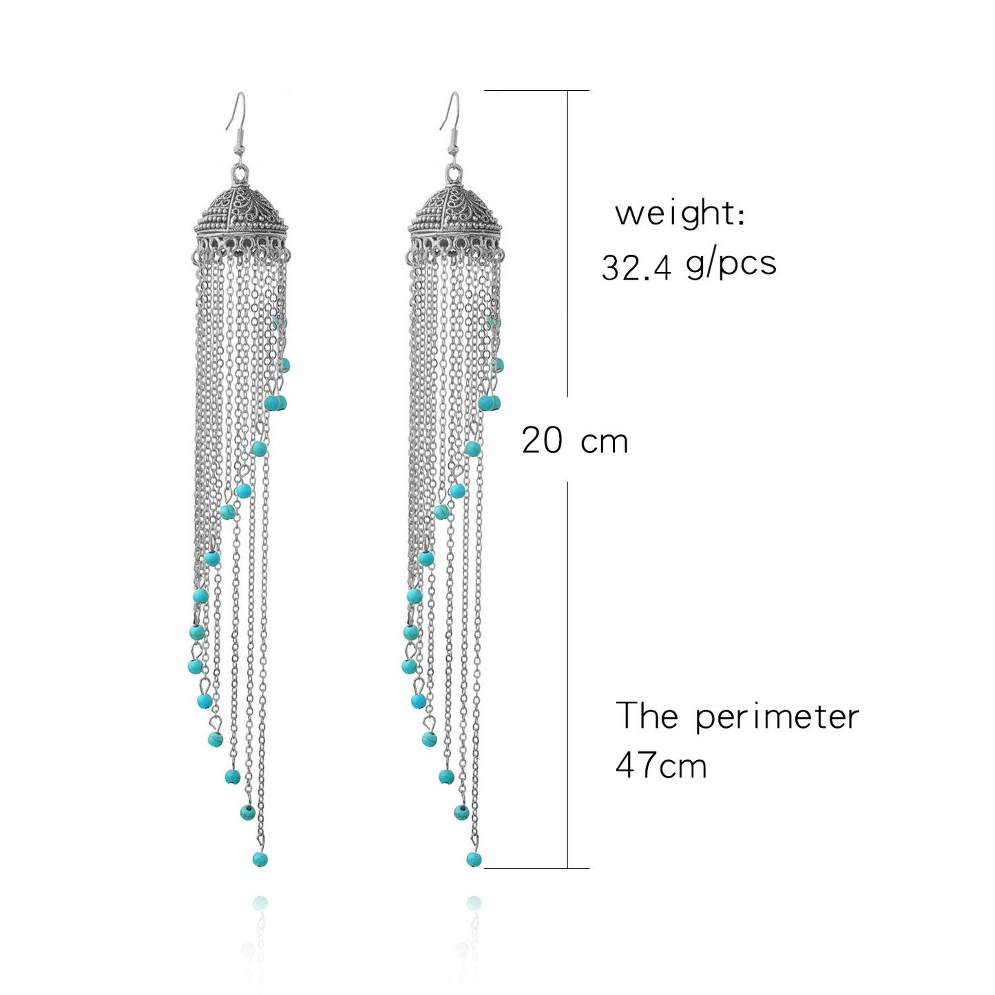 Fashion Earrings Exquisite Alloy Turquoise Boutique Female Jewelry Ladies Personality Earrings