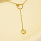 Stainless Steel Gold Love Circle Necklace Temperament Light Luxury Clavicle Chain Titanium Steel Never Fading Chain