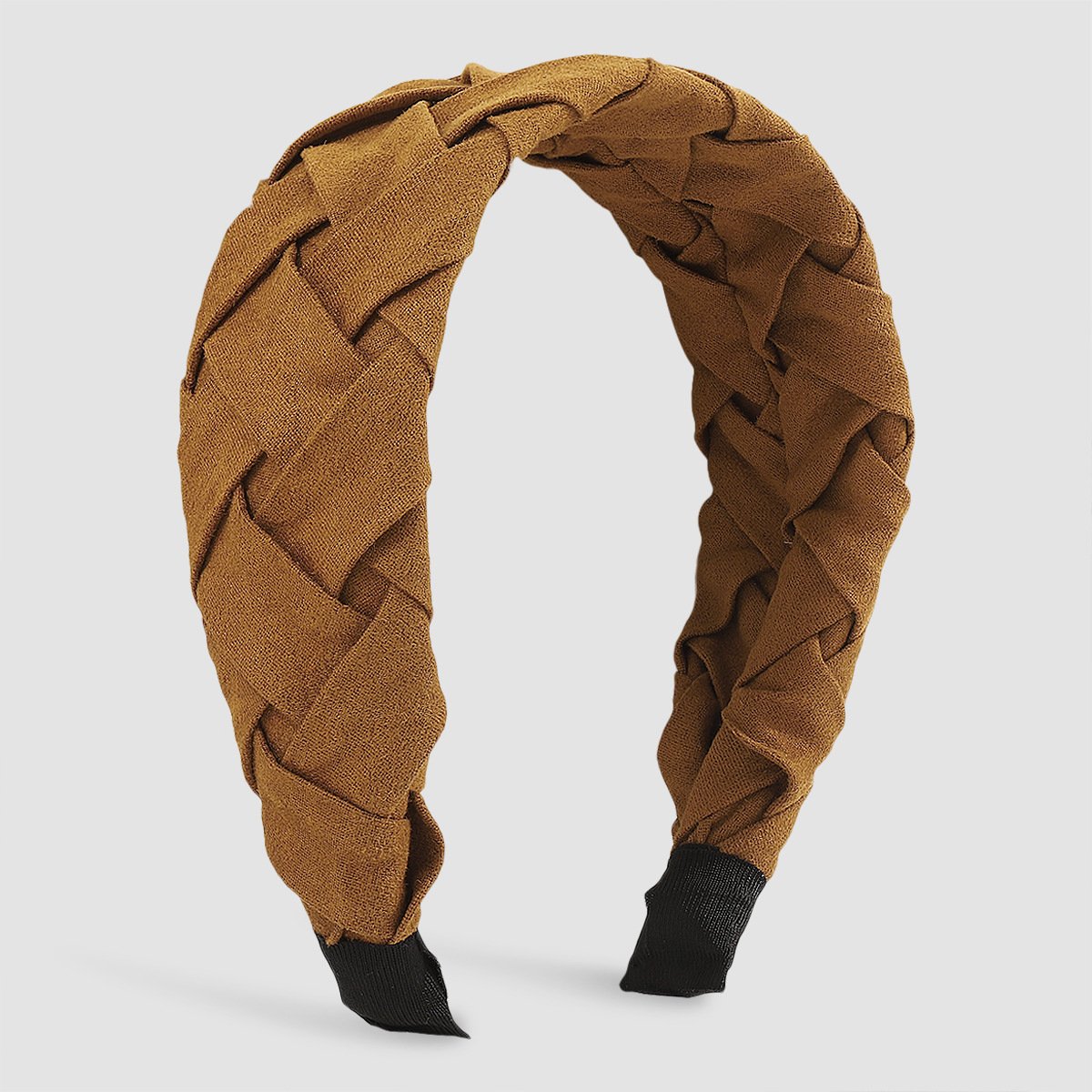 F4989 fabric wide-brimmed braided headband pure color twist braid personality high skull top going out elegant headband female