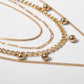Jewelry personality multi-layer snake bone chain mix and match round necklace retro multi-layer geometric ring necklace
