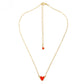 American designer JellyGirl girl heart red drip oil simple double love clavicle chain necklace