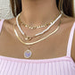 Jewelry Creative Punk Snake Bone Chain Set Necklace Women's Stacked Beaded Heart-Shaped Pendant Necklace