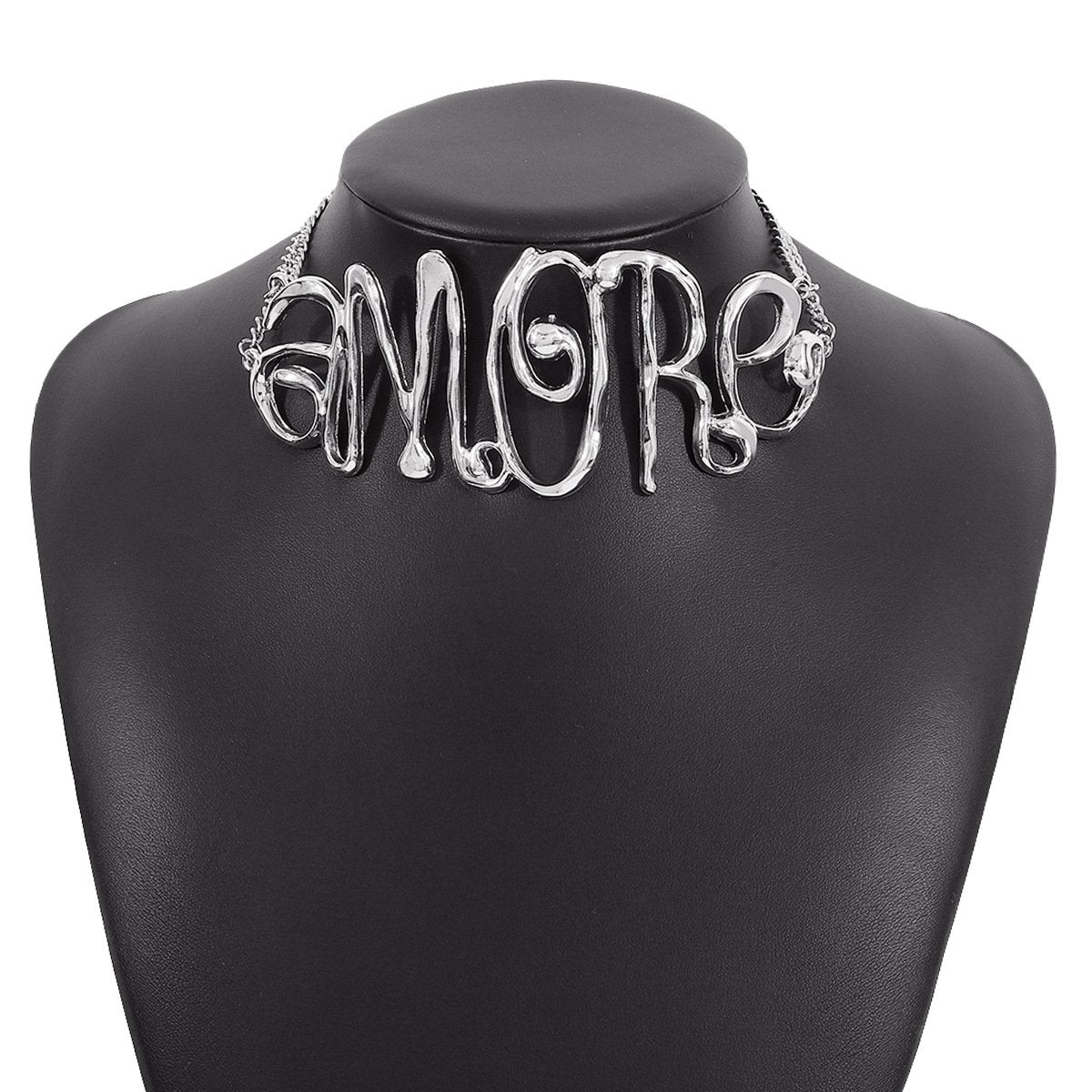 N1811 Jewelry ZA Exaggerated Letter Cool Necklace Retro Trendy Temperament Hip-Hop Necklace