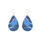 Jewelry Faux PU Leather Drop Shaped Earrings Ladies Exaggerated Lightning Pattern Stud Earrings