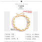 Metal winding twist chain pearl necklace women's retro temperament geometric single-layer necklace necklace