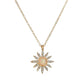 Rhinestone Sunflower Necklace Simple Alloy Pendant Necklace Accessories