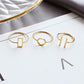 Simple Design Geometric Ring Triangular Square Round Mashup Ring Market