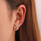 Ins inlaid zircon rotating car earrings fashion temperament creative car earrings net red same style