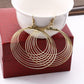 Jewelry exaggerated fashion metal ring buckle multi-layer hoop earrings night trend earrings