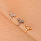 Diamond star ear clip retro simple fashion personality metal single earrings without piercing