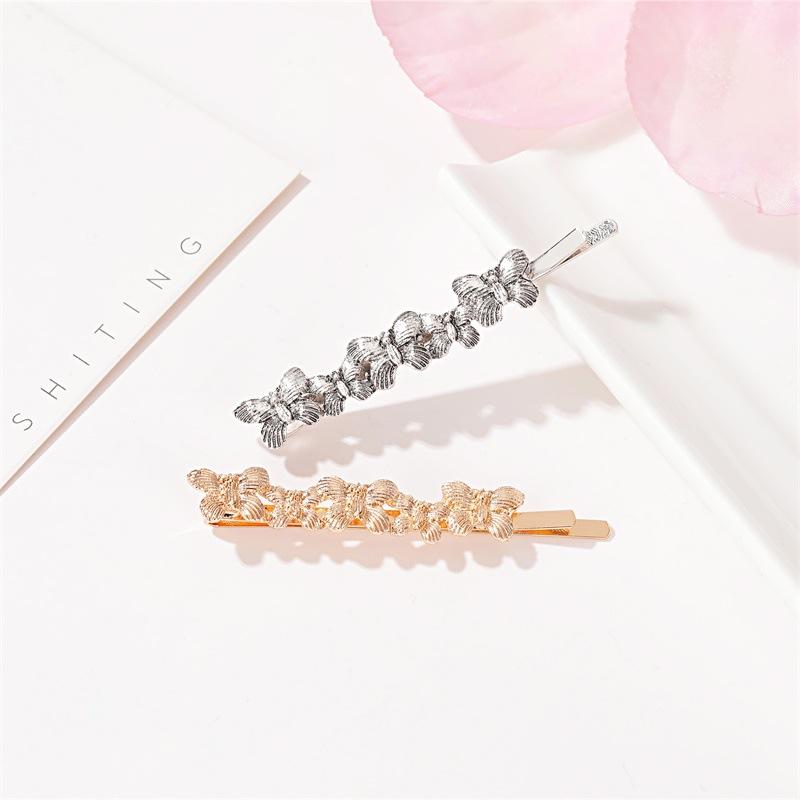 Retro Metal Butterfly Hair Clip Personality Cute Insect Word Clip Creative Fashion Side Clip Hair Card