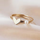 ins simple pearl love ring set fashion personality temperament stacked peach heart plain ring joint ring
