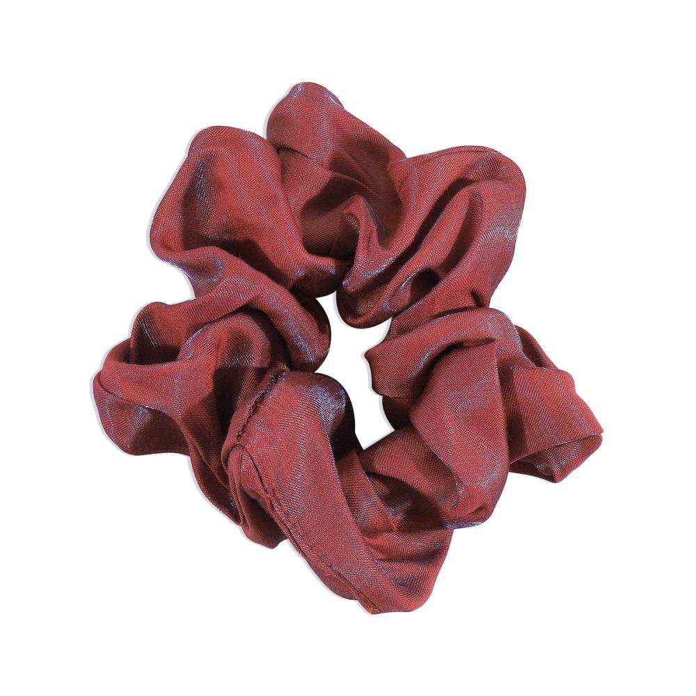 F3978 French Mori style solid color hair ring retro light silk surface simple net red hair accessories candy color elastic head rope