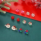 Christmas earring set ins snowflake elk Santa Claus earring six-piece set fashion holiday earrings