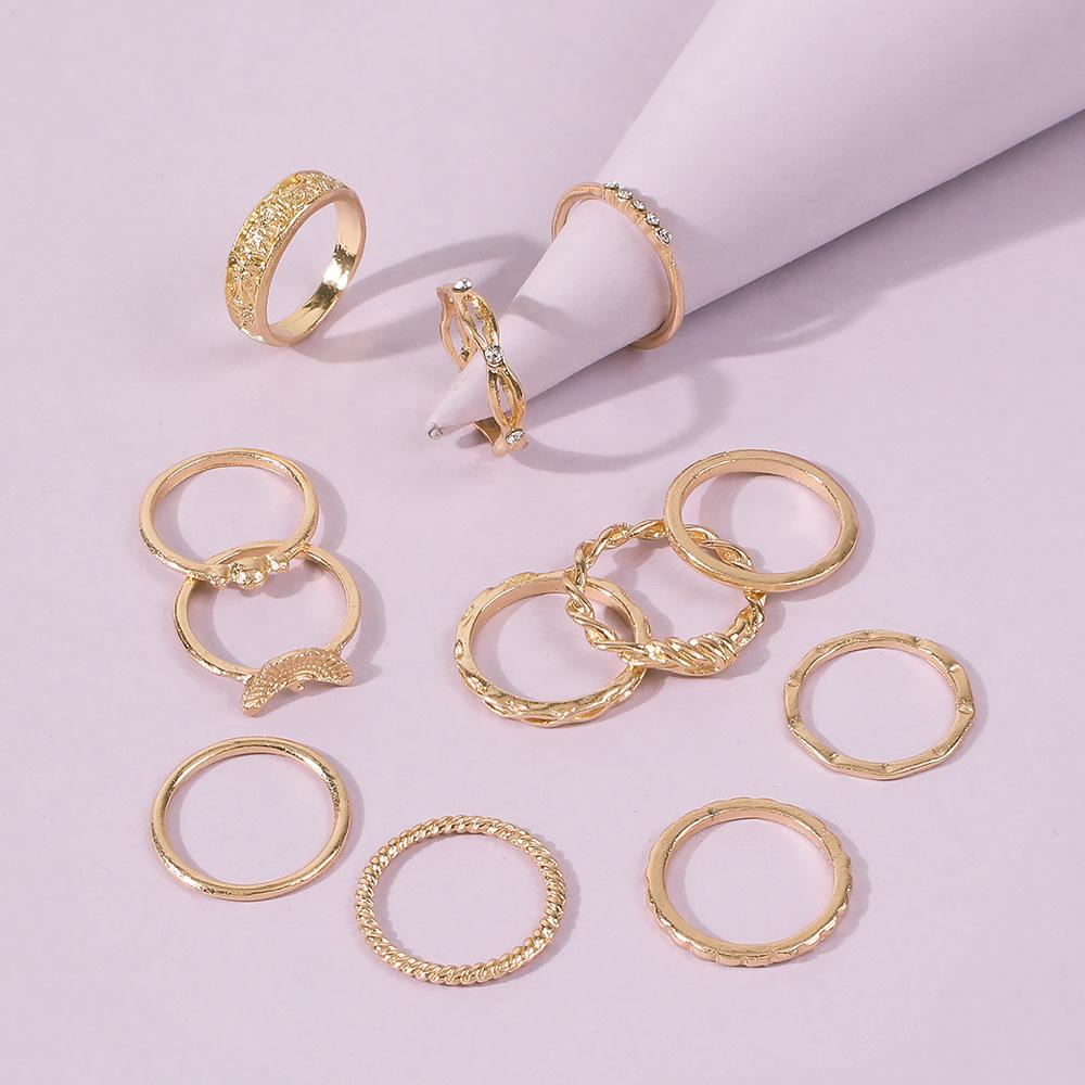 R322 simple ring set female niche indifferent fashion trendy joint ring ring