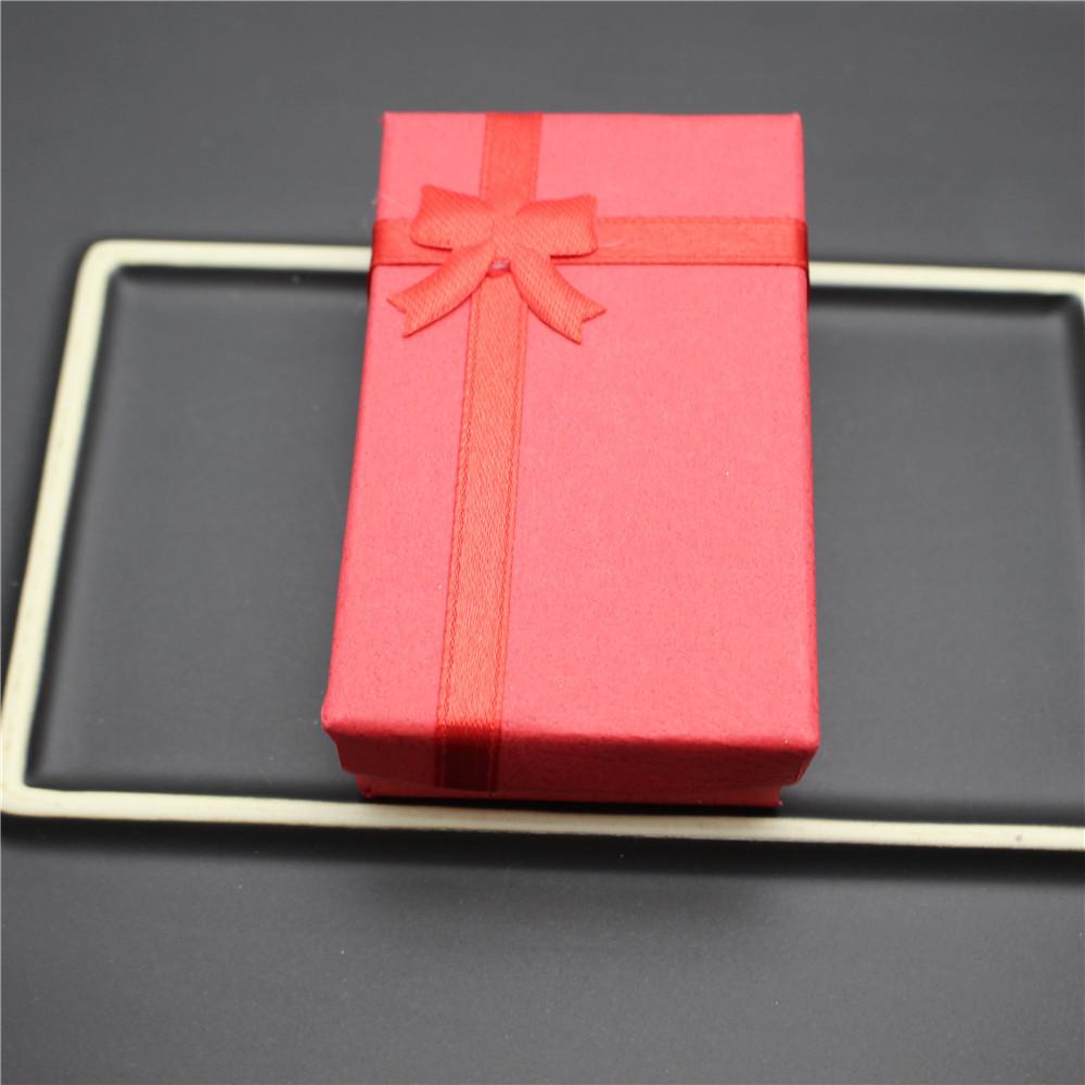 Heaven and Earth Cover Packaging Box Bowknot Decoration Jewelry Box Rectangular Necklace Ring Jewelry Box