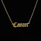 Fashion Personality Creative Item Jewelry Old English Cut Zodiac Necklace Straight