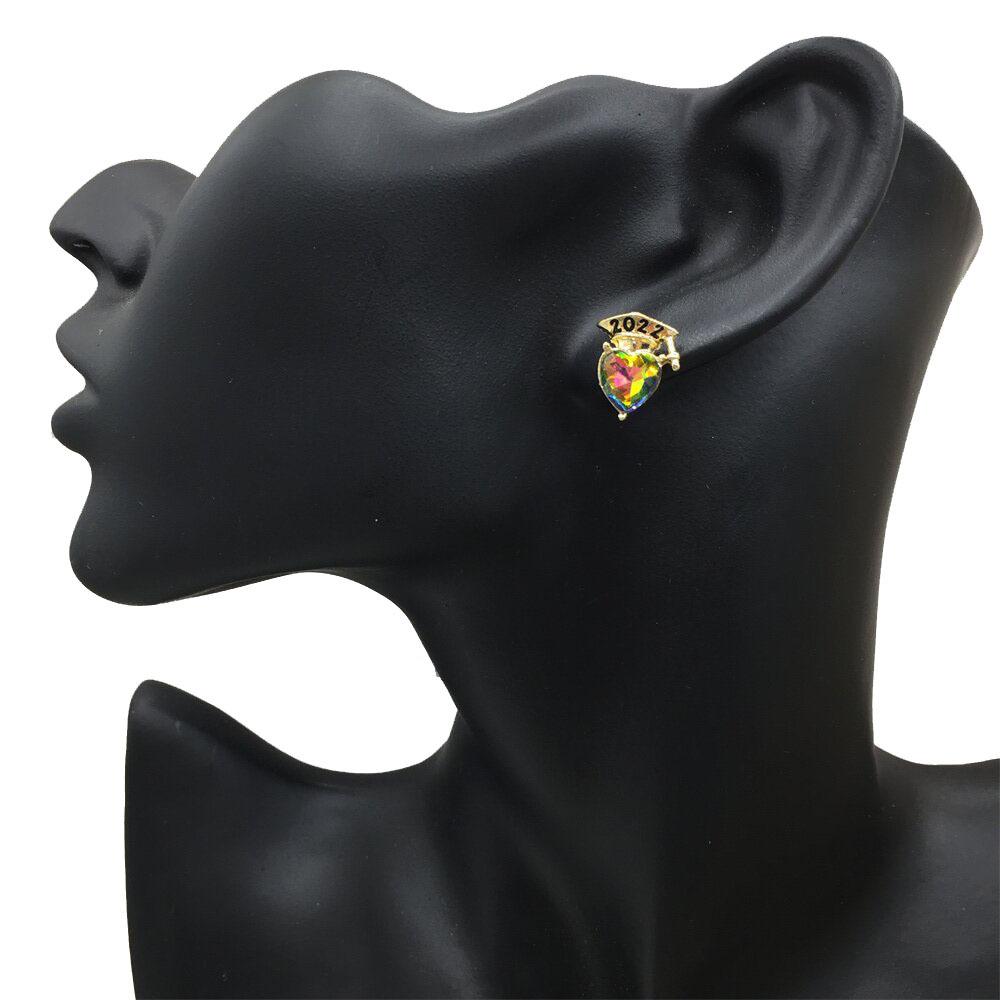 Doctor's hat love crystal earrings graduation season commemorative ear ornaments fresh and lovely multi-color optional